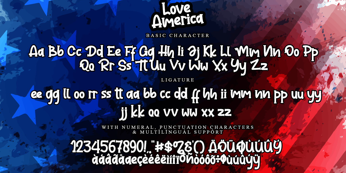 Love America Regular Font preview